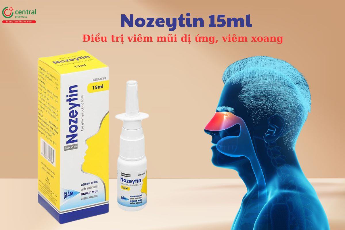 Thuốc xịt mũi Nozeytin 15ml điều trị viêm mũi dị ứng, viêm xoang