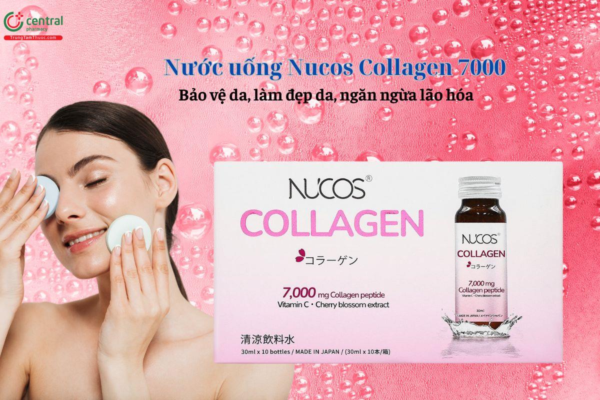 Nước uống Nucos Collagen 7000 hỗ trợ làm đẹp da, ngừa lão hóa