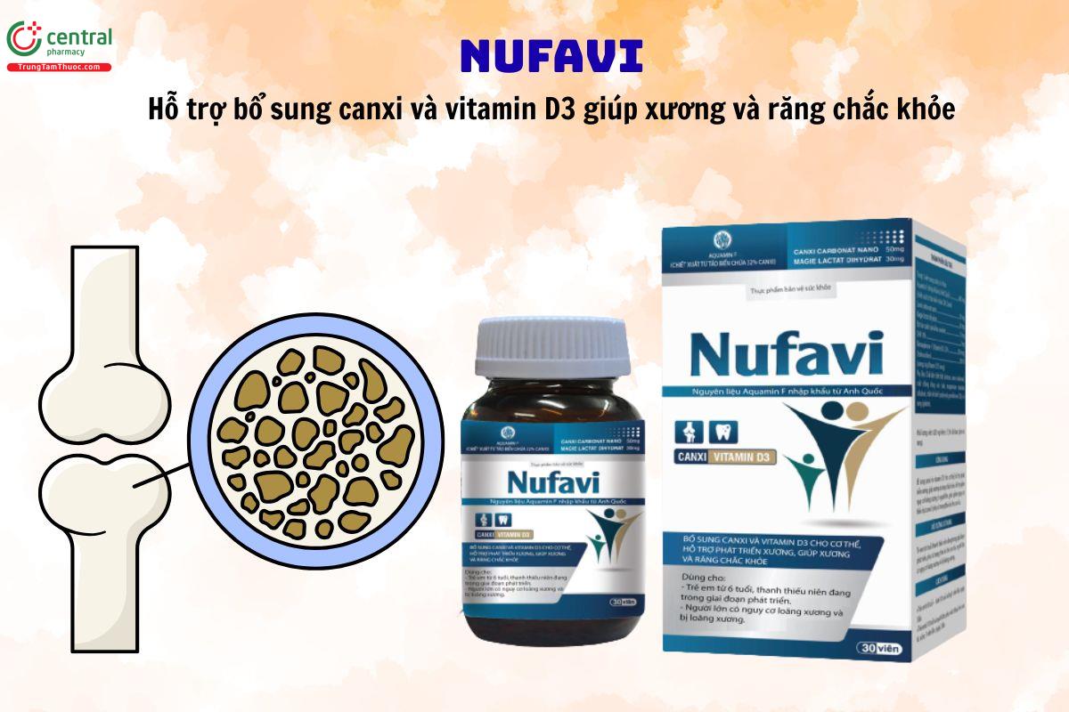 Nufavi bổ sung Calci và Vitamin D3 giúp xương và răng chắc khỏe