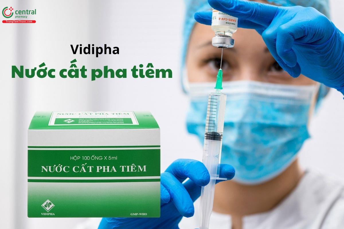 Nước cất pha tiêm Vidipha 5ml - Hoà tan thuốc tiêm bột 