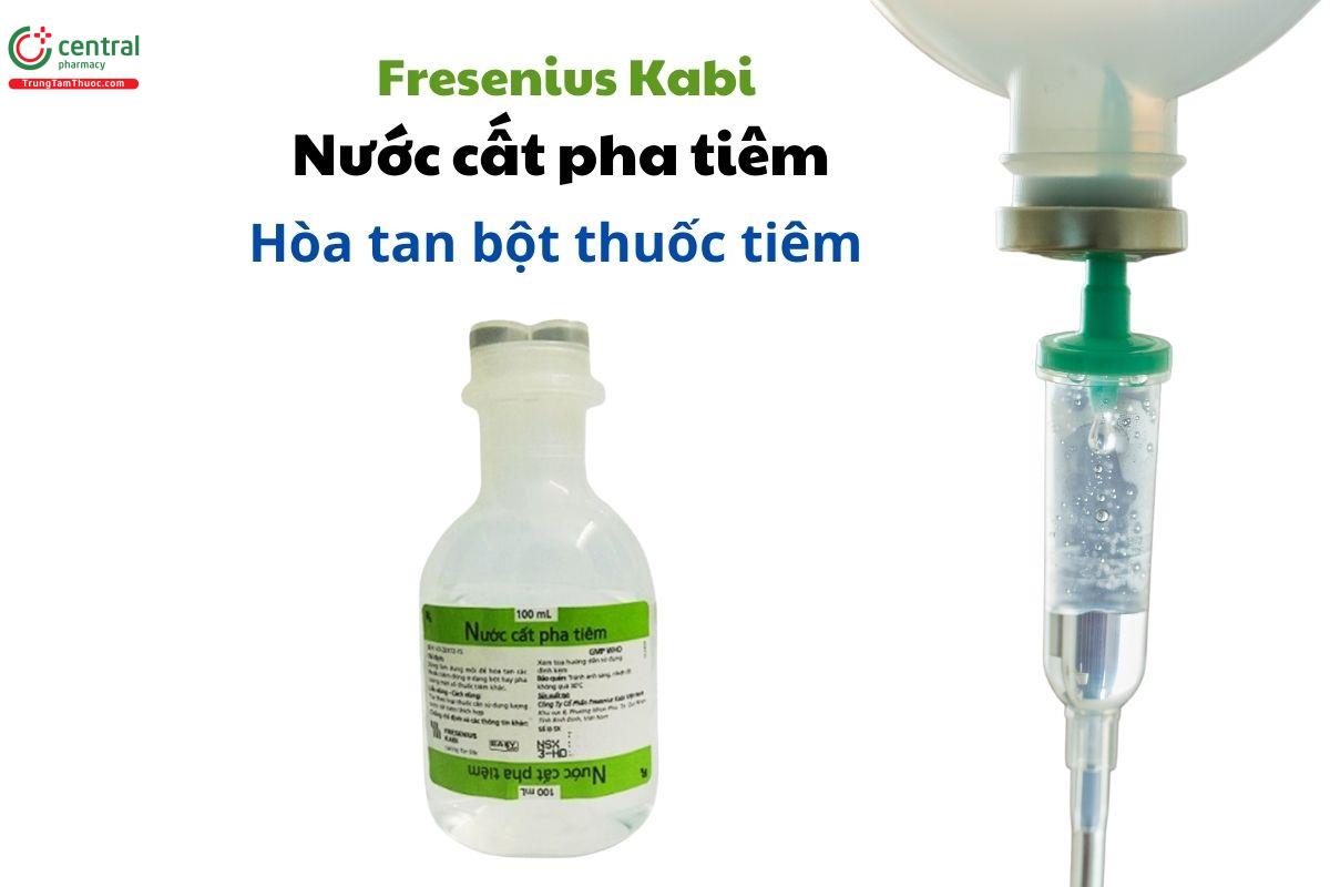 Chỉ định của nước cất pha tiêm Fresenius Kabi 100ml