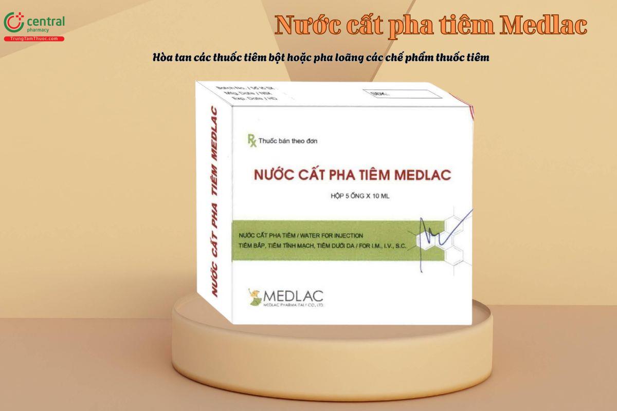 Nước cất pha tiêm Medlac dùng để hoà tan thuốc tiêm bột