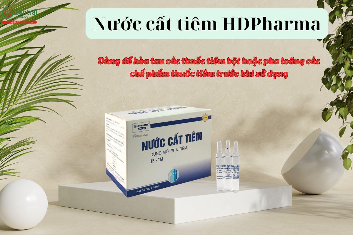 Nước cất tiêm HDPharma 10ml dùng để hoà tan các thuốc tiêm bột
