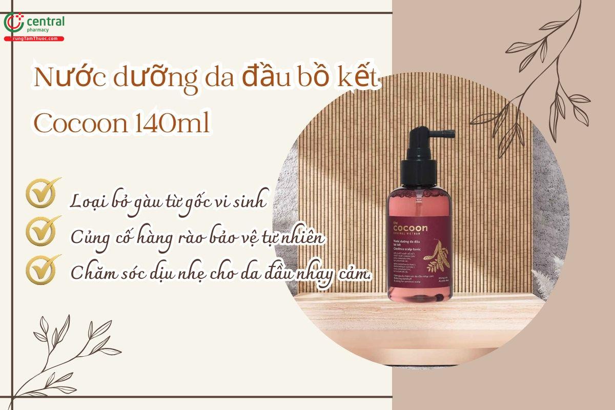 Nước dưỡng da đầu bồ kết Cocoon 140ml giúp loại bỏ gàu từ gốc vi sinh, củng cố lớp bảo vệ tự nhiên của da đầu và hỗ trợ chăm sóc da đầu nhạy cảm