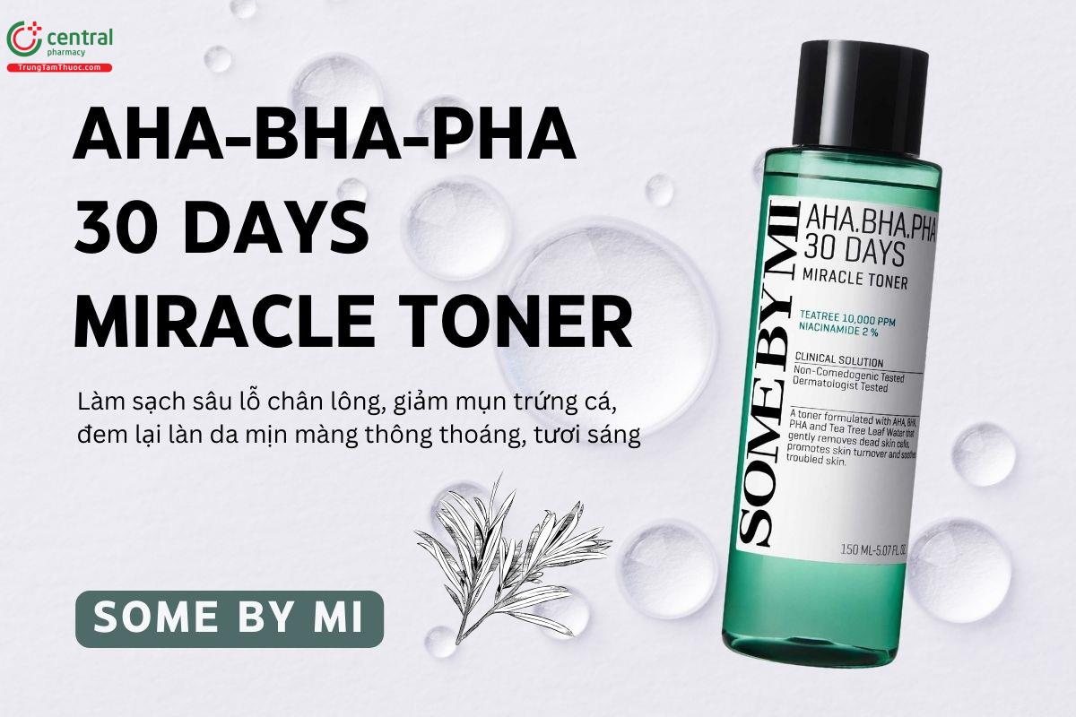 Toner Some By Mi AHA-BHA-PHA 30 Days Miracle 150ml ngừa mụn, cấp ẩm da