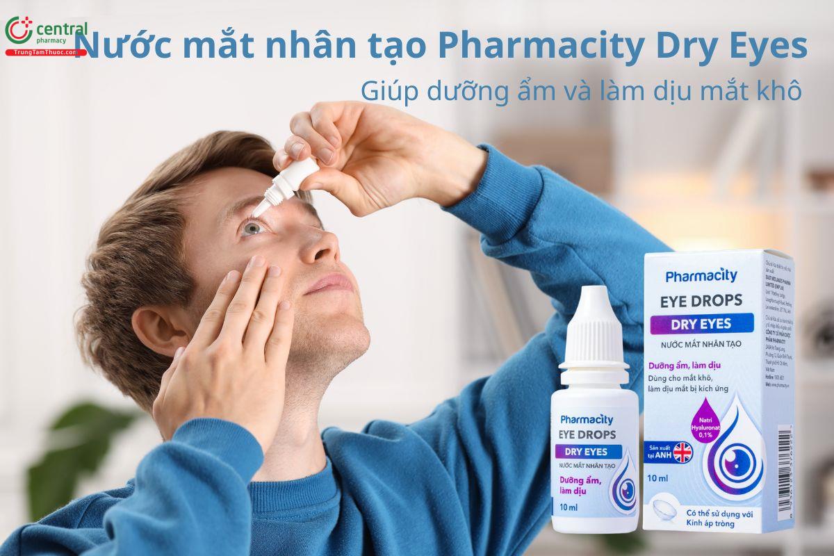 Nước mắt nhân tạo Pharmacity Dry Eyes giúp dưỡng ẩm, làm dịu mắt khô