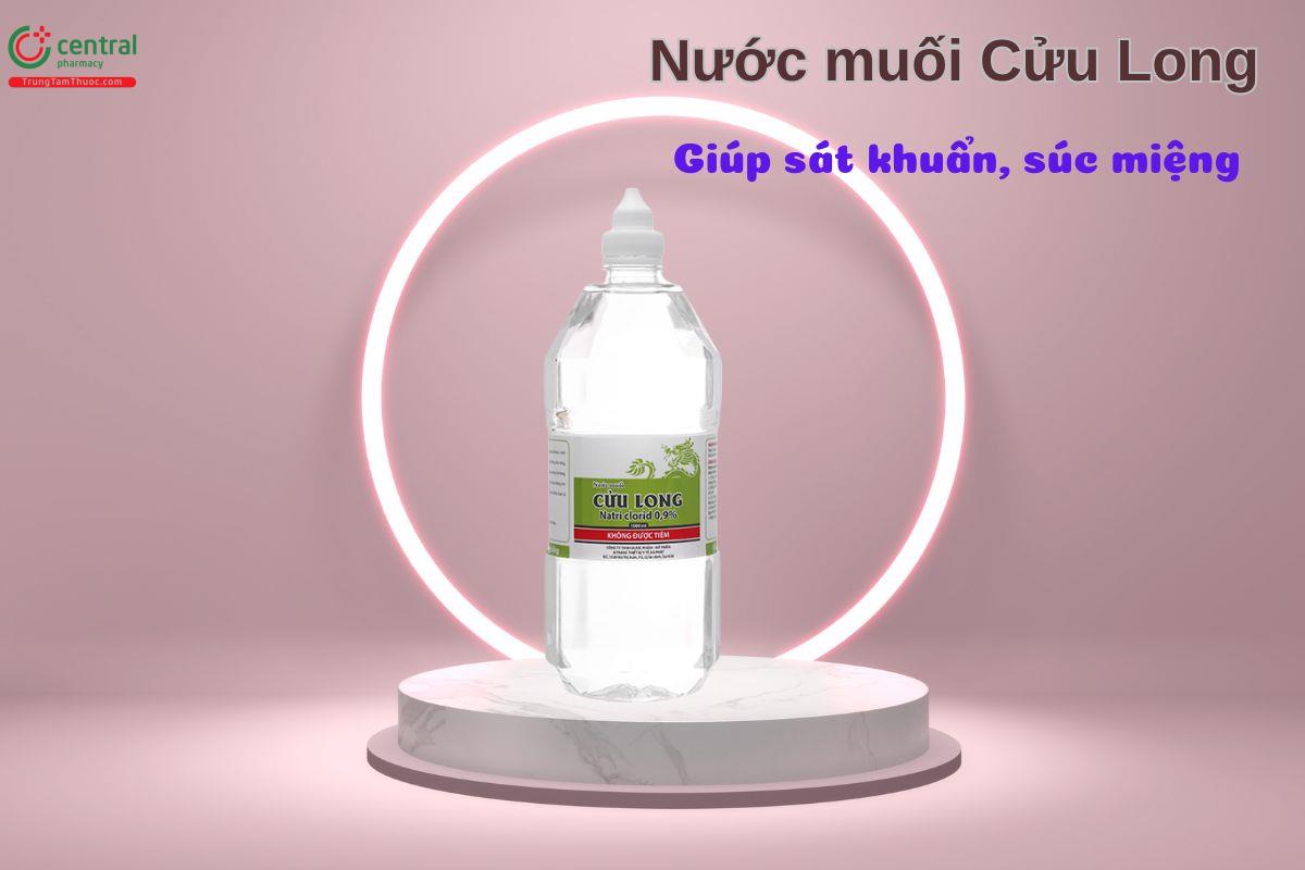  Nước muối Cửu Long giúp hỗ trợ vệ sinh răng miệng