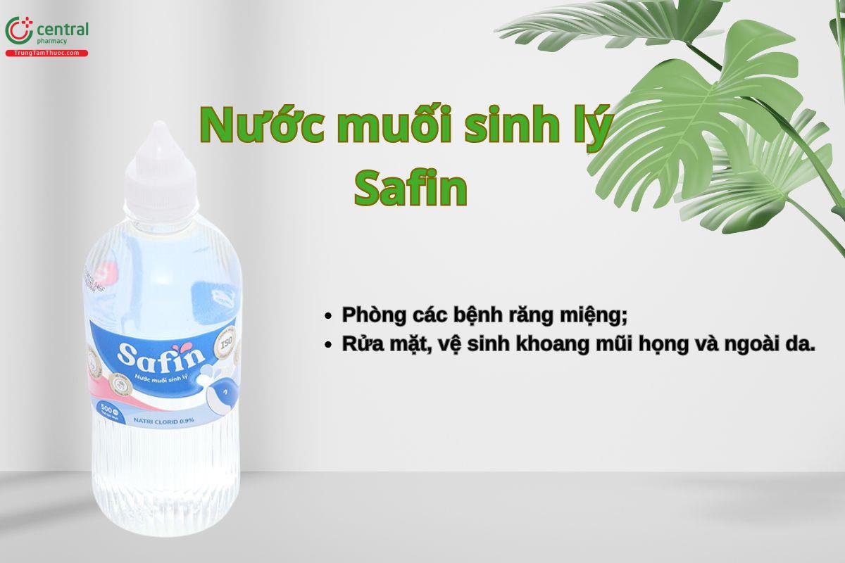 Nước muối sinh lý Safin 500ml giúp phòng ngừa các bệnh răng miệng