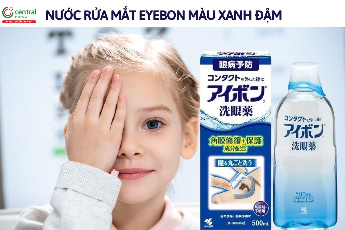 Nước rửa mắt eyebon Kobayashi màu xanh đậm