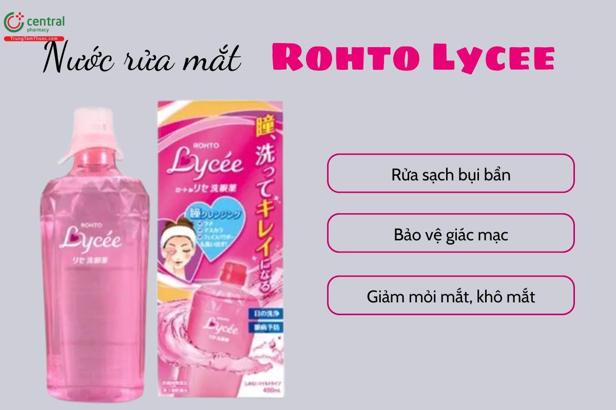 Công dụng nước rửa mắt Rohto Lycee