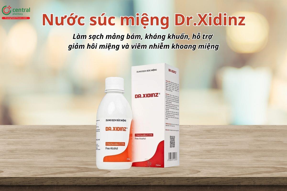 Nước súc miệng Dr.Xidinz - Làm sạch mảng bám, kháng khuẩn, hỗ trợ giảm hôi miệng và viêm nhiễm khoang miệng