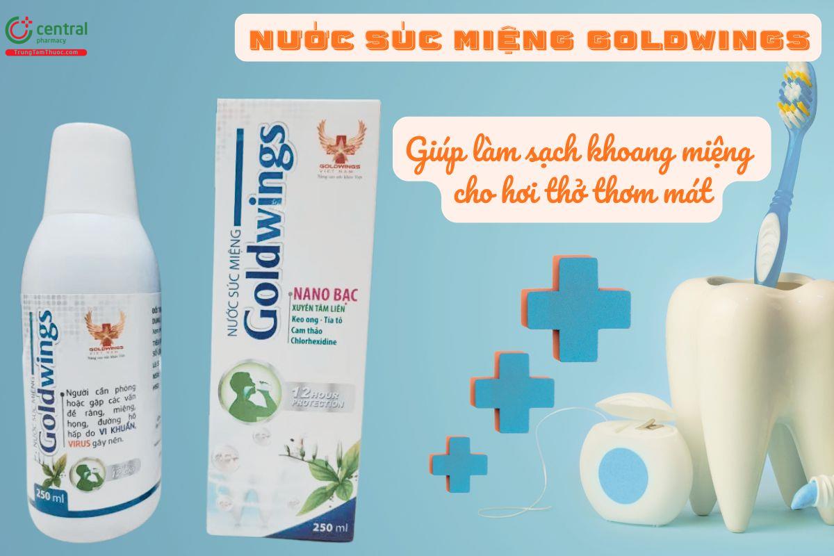 Nước Súc Miệng Goldwings giúp làm sạch khoang miệng, cho hơi thở thơm mát