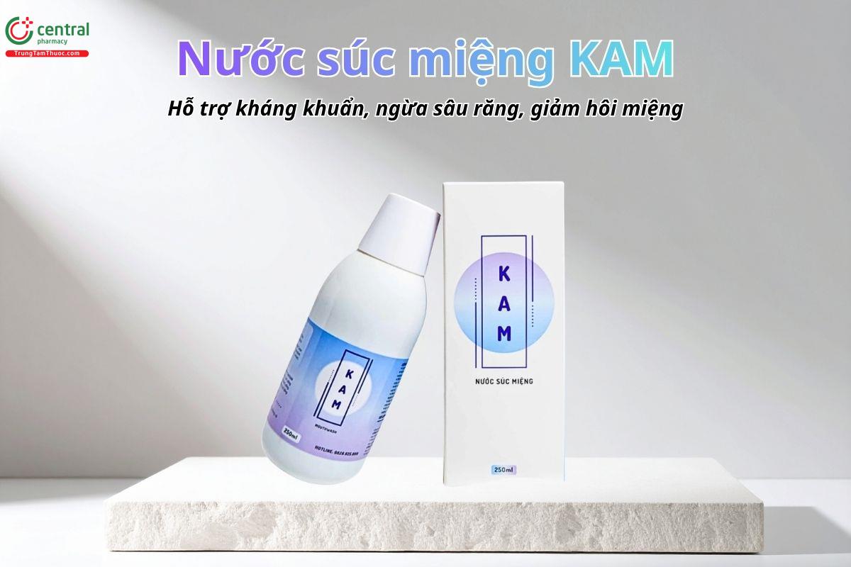 Nước súc miệng Kam 250ml - Hỗ trợ kháng khuẩn, ngừa sâu răng, giảm hôi miệng
