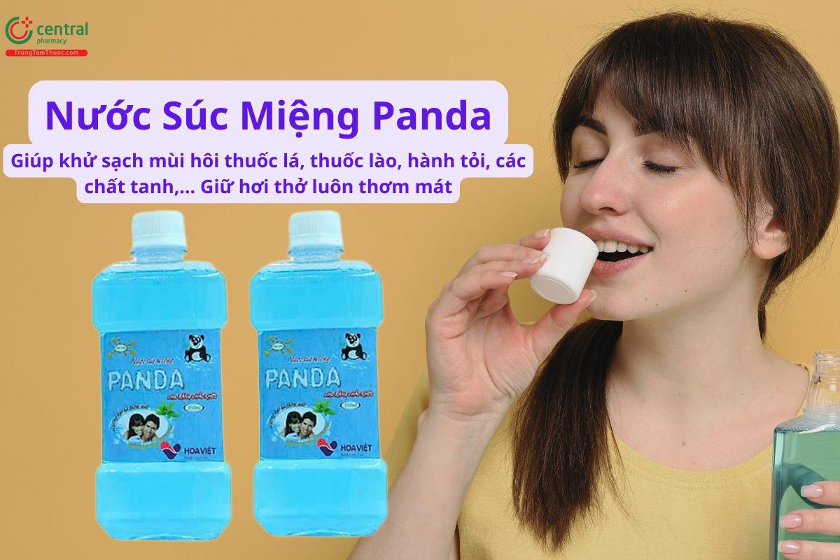 Nước súc miệng Panda giúp loại bỏ các mùi khó chịu trong khoang miệng, giúp hơi thở thơm mát