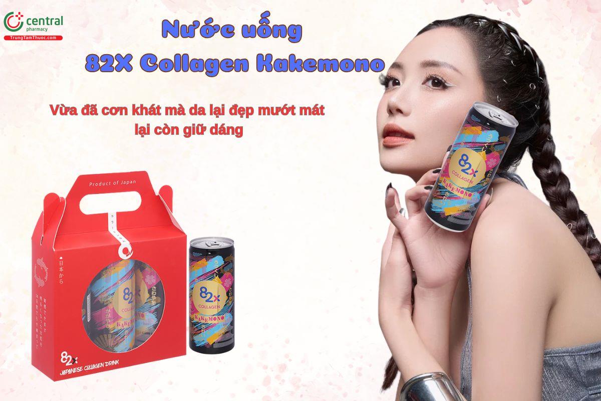 Nước uống 82X Collagen Kakemono vừa giúp giải khát, còn bổ sung Collagen và Vitamin C cho cơ thể