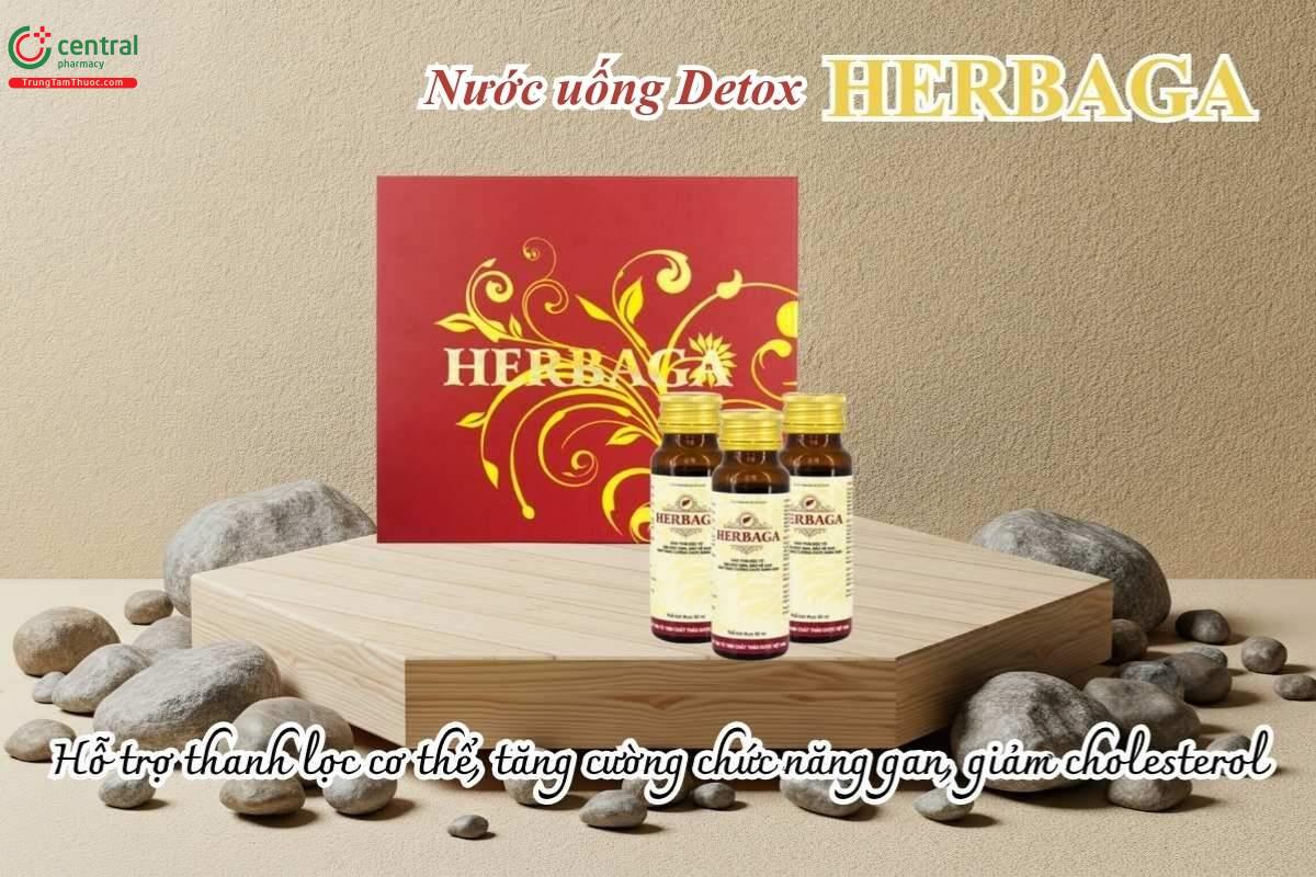 Nước uống Detox Herbaga hỗ trợ thanh lọc cơ thể, tăng cường chức năng gan, giảm cholesterol