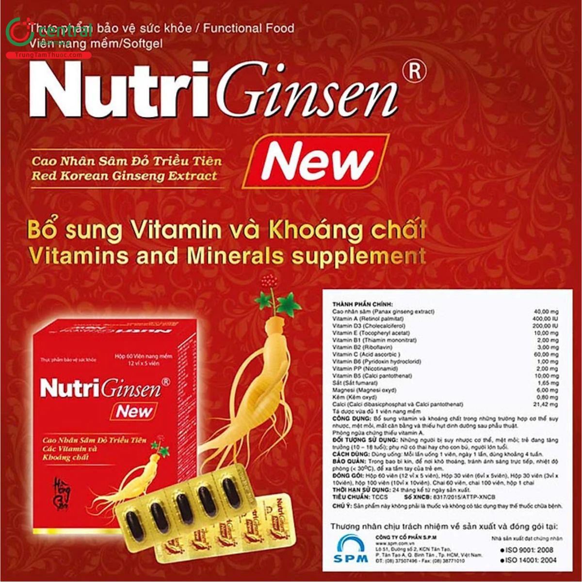 Thực phẩm bảo vệ sức khỏe Nutriginsen New 