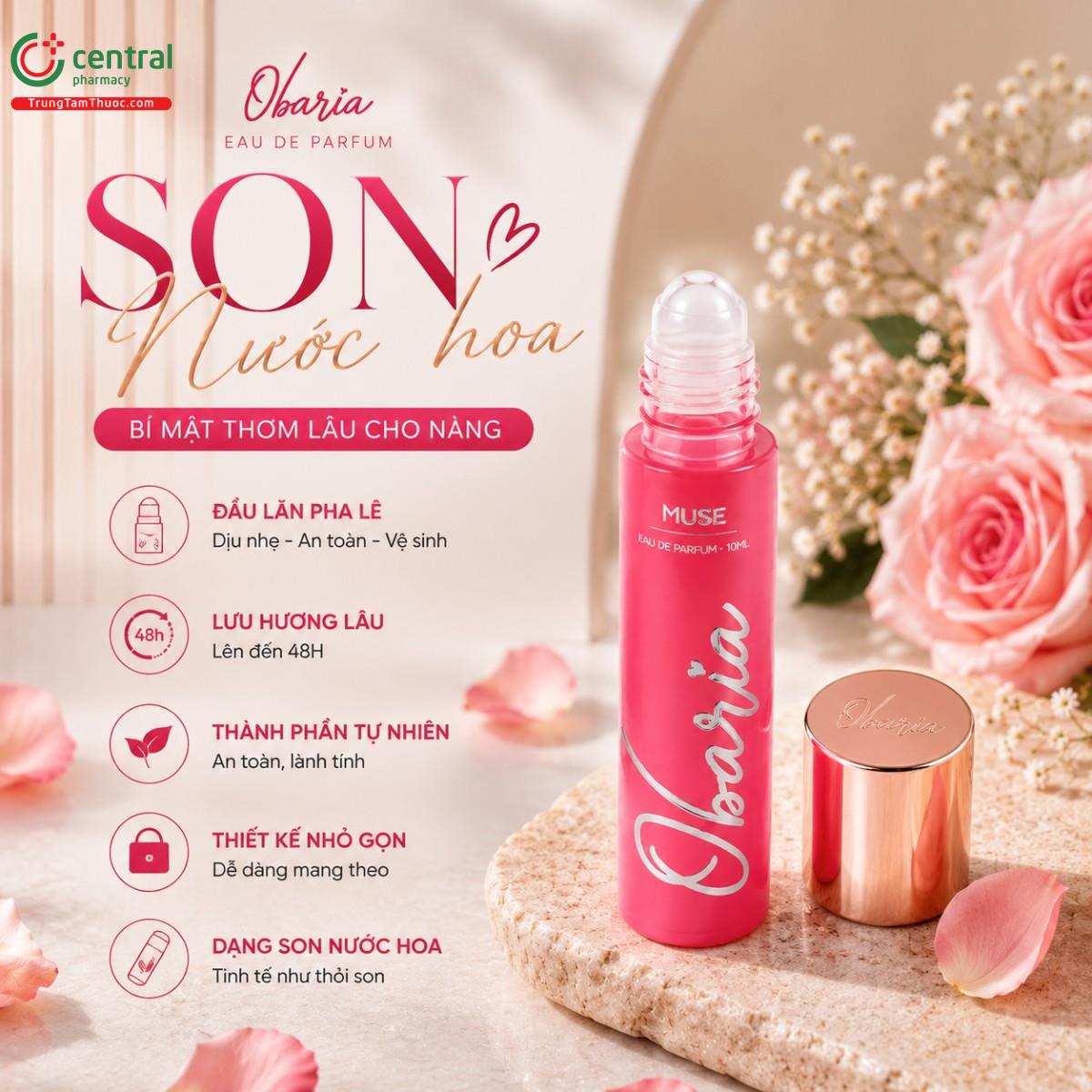 Son nước hoa vùng kín Obaria Muse - An toàn lành tính