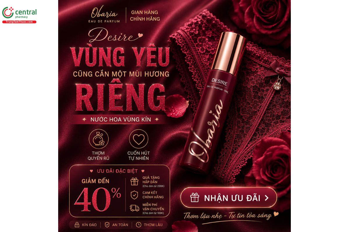 OBARIA Desire – khử mùi với Sensfeel™ for Her 