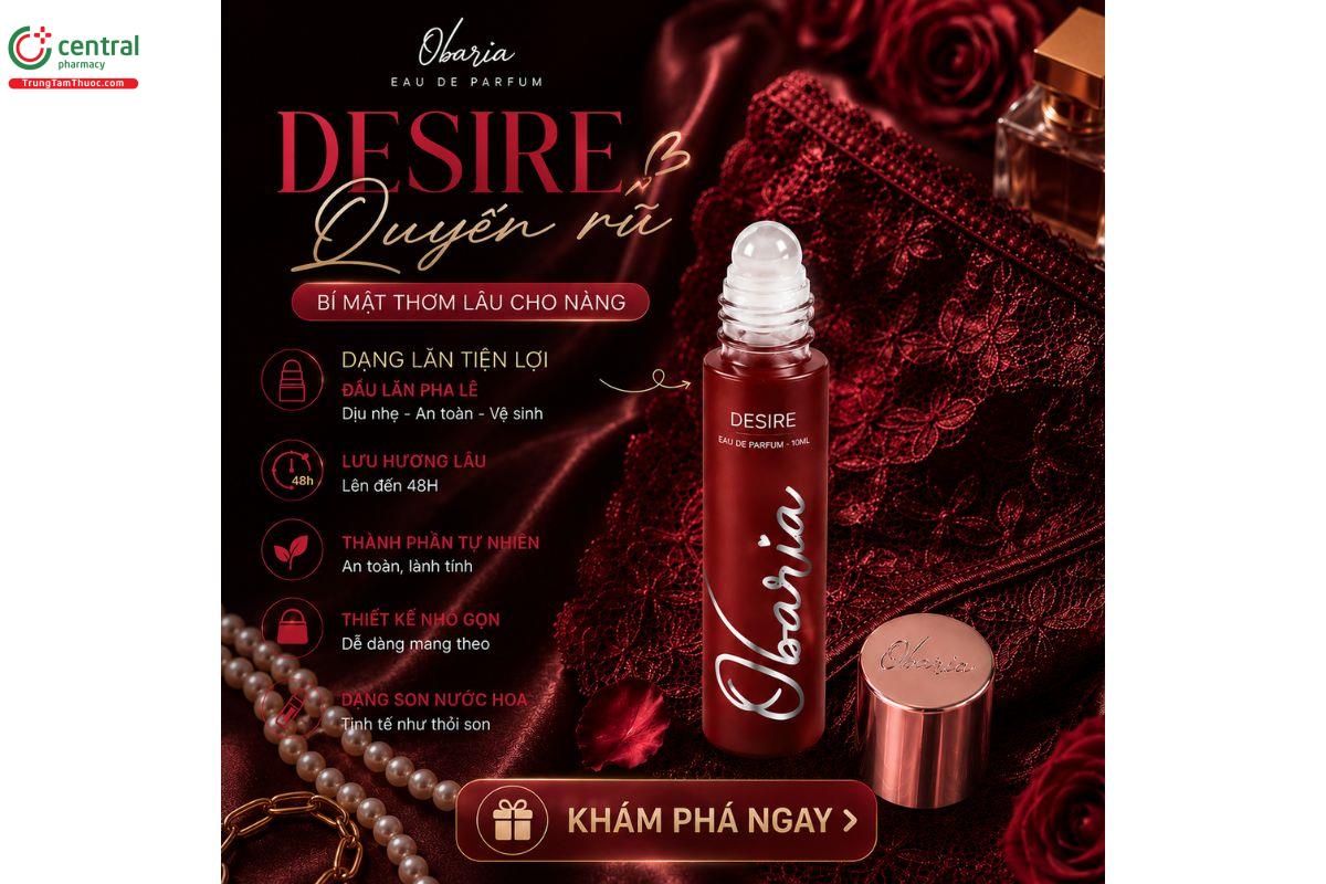 OBARIA Desire – khử mùi với Sensfeel™ for Her 