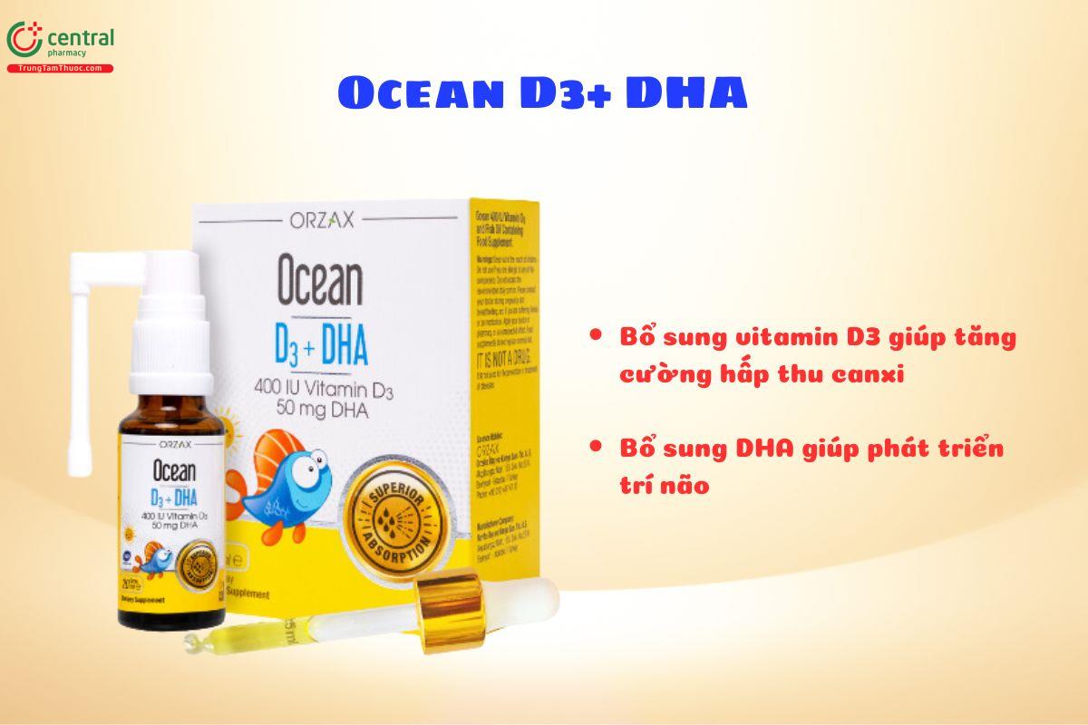 Siro Ocean D3+DHA - Tăng cường hấp thu canxi, phát triển trí não