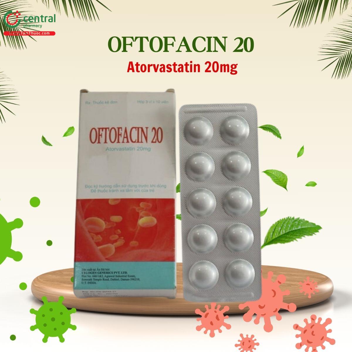 Thuốc Oftofacin 20mg - Giảm mỡ máu, giảm cholesterol toàn phần