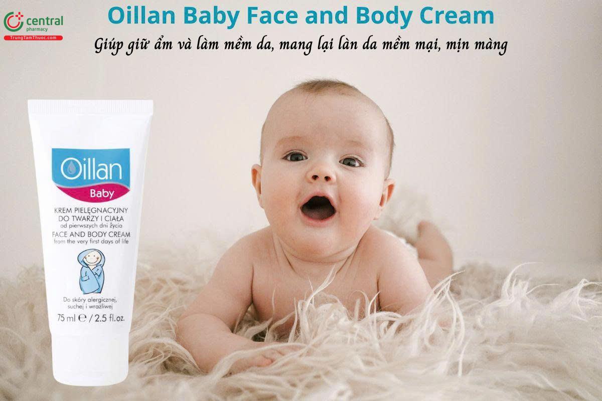 Oillan Baby Face and Body Cream - Làm mềm da, cấp ẩm, chăm sóc làn da trẻ nhỏ