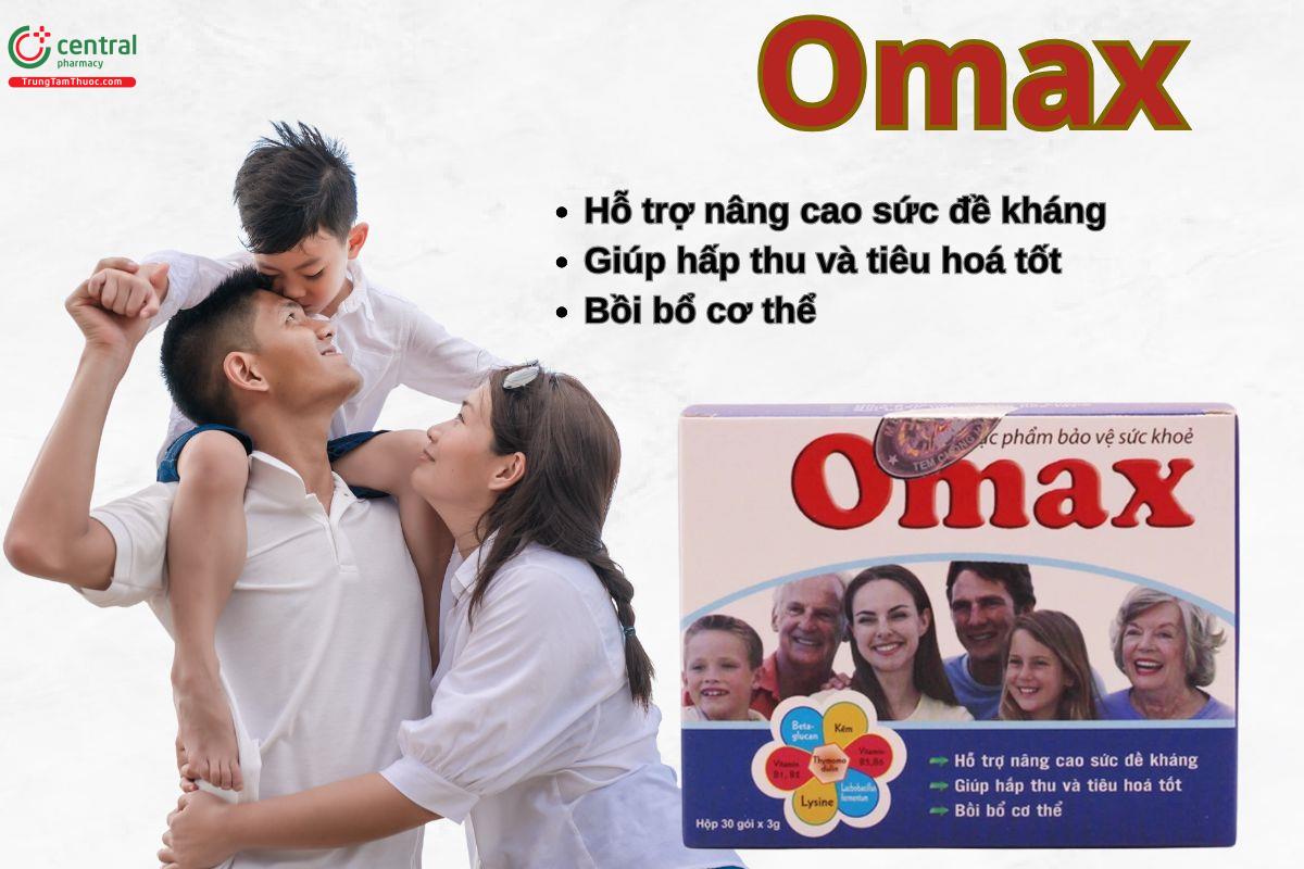 Sản phẩm Omax giúp tăng cường sức đề kháng