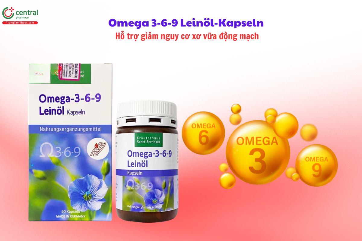 Omega 3-6-9 Leinöl-Kapseln giảm mỡ máu, giảm xơ vữa động mạch
