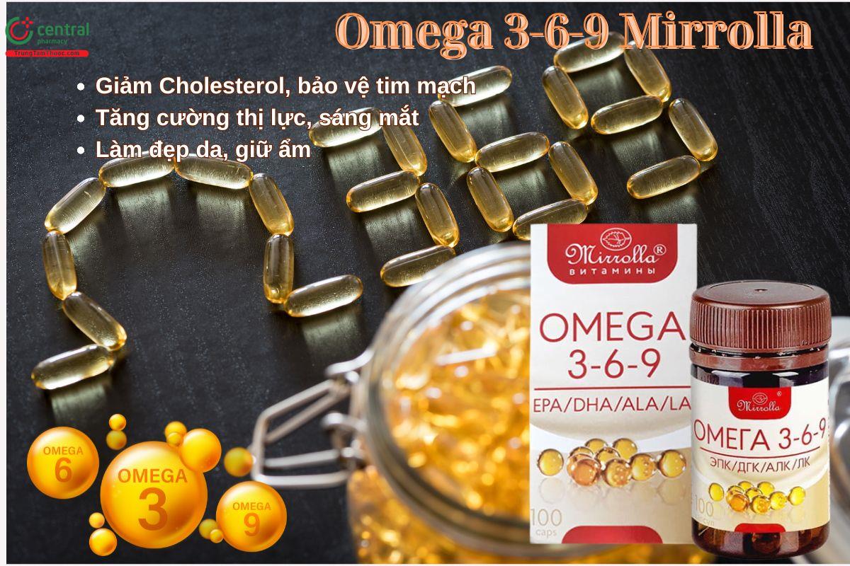 Viên uống Omega 3-6-9 Mirrolla của Nga giúp tăng cường thị lực, giảm cholesterol