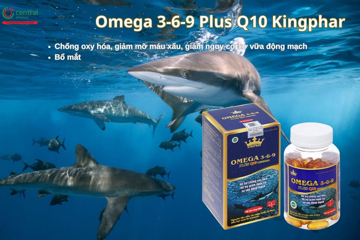 Omega 3-6-9 Plus Q10 Kingphar - Hỗ trợ chống oxy hoá, giảm cholesterol