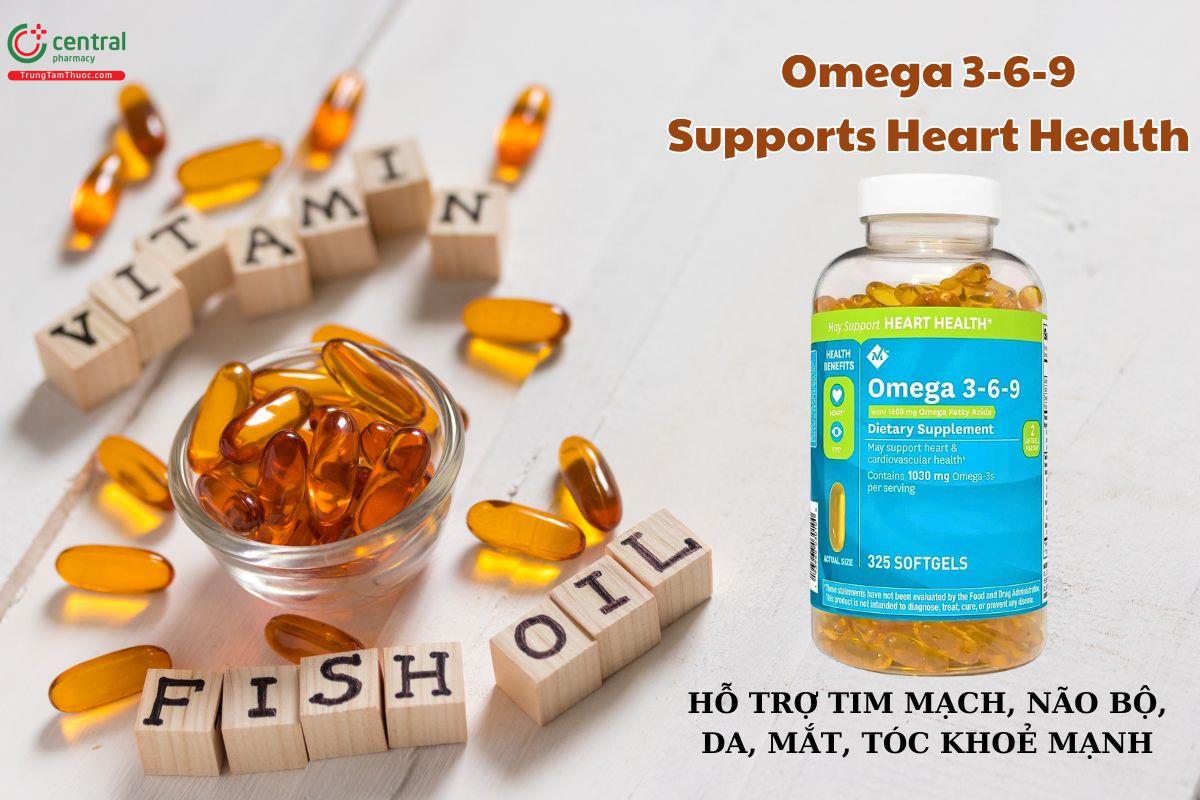 Viên uống bổ sung dầu cá Omega 3-6-9 Supports Heart Health