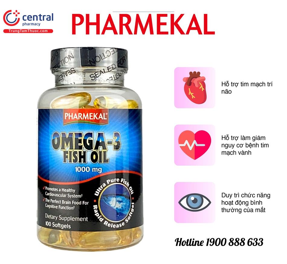 Tác dụng của Omega-3 Fish oil 1000mg Pharmekal