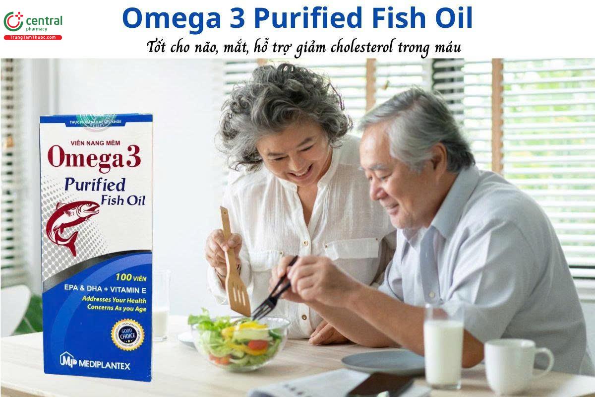 Omega 3 Purified Fish Oil - Cung cấp DHA, EPA, tốt cho tim mạch, mắt, não bộ