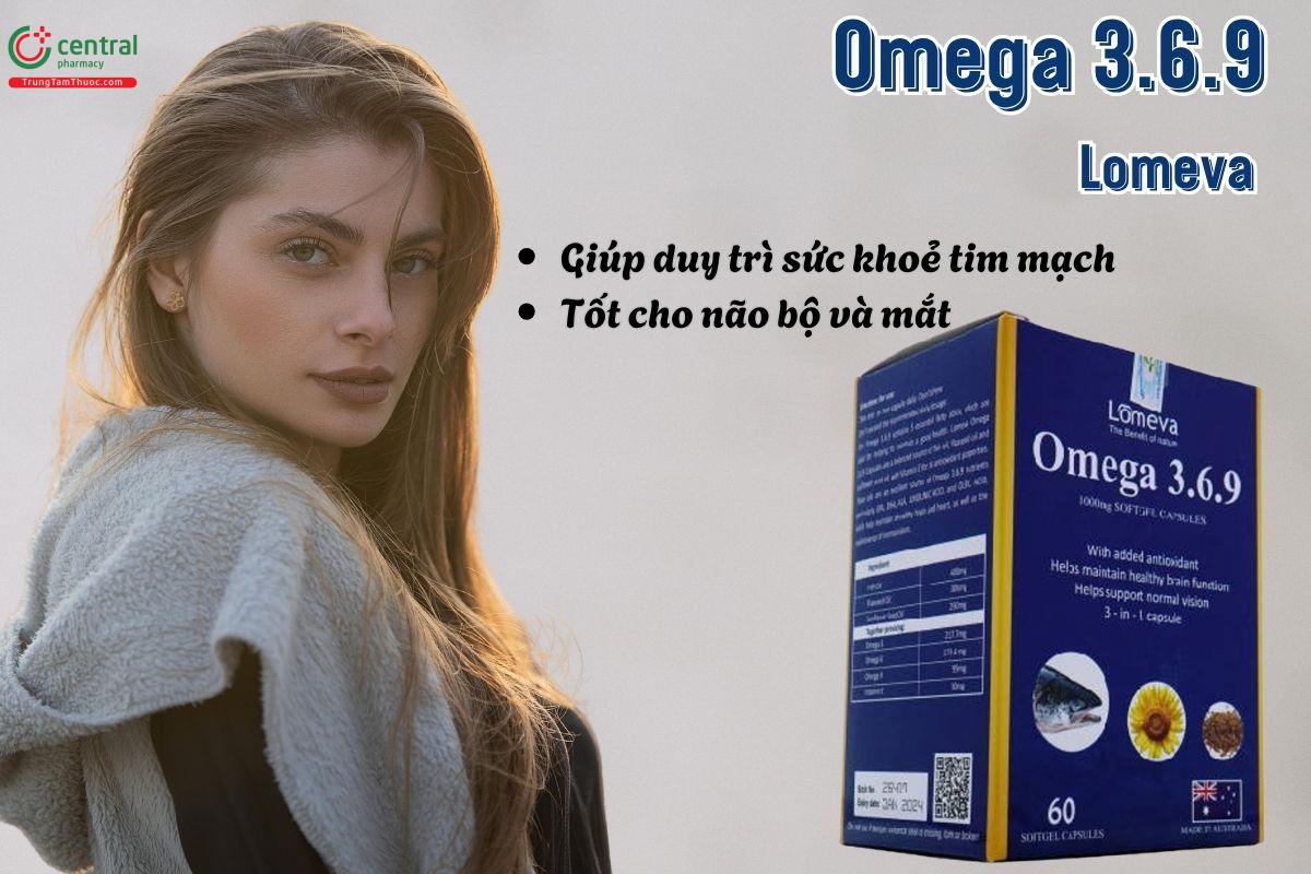 Viên uống Omega 3.6.9 Lomeva tốt cho sức khoẻ tim mạch, não bộ, mắt