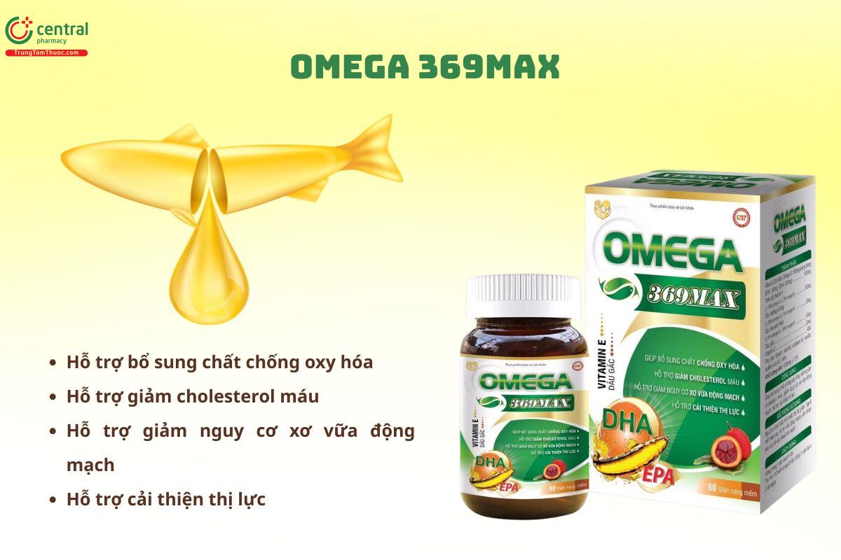 Omega 369Max - Giảm cholesterol, bảo vệ tim mạch, cải thiện thị lực