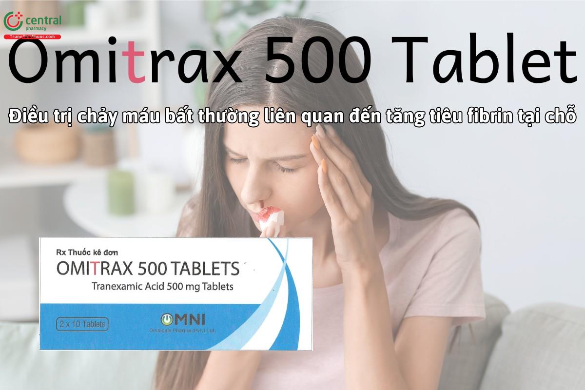 Thuốc Omitrax 500 Tablet điều trị chảy máu bất thường do tăng tiêu fibrin