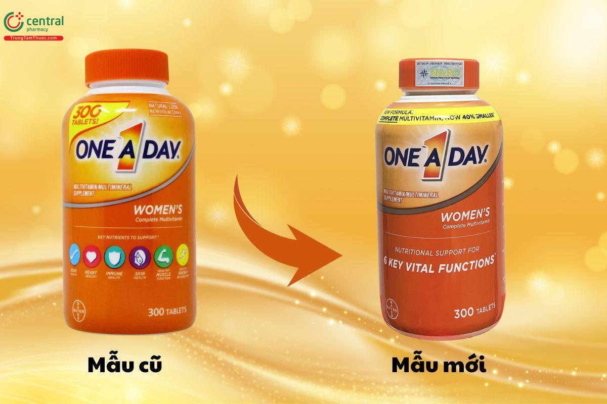 One A Day Women’s Multivitamin thay đổi bao bì mới