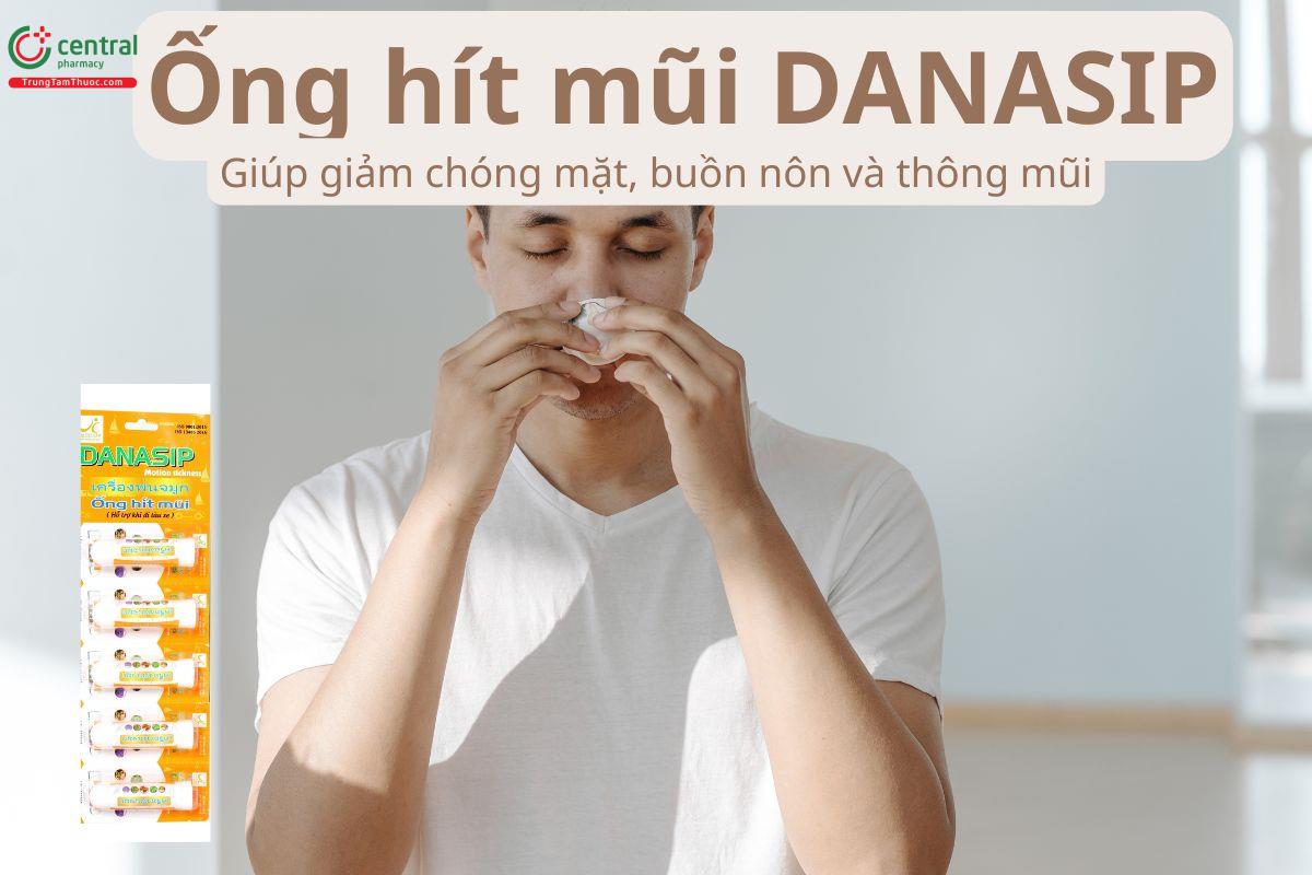 Ống hít mũi DANASIP giúp giảm chóng mặt, buồn nôn và thông mũi
