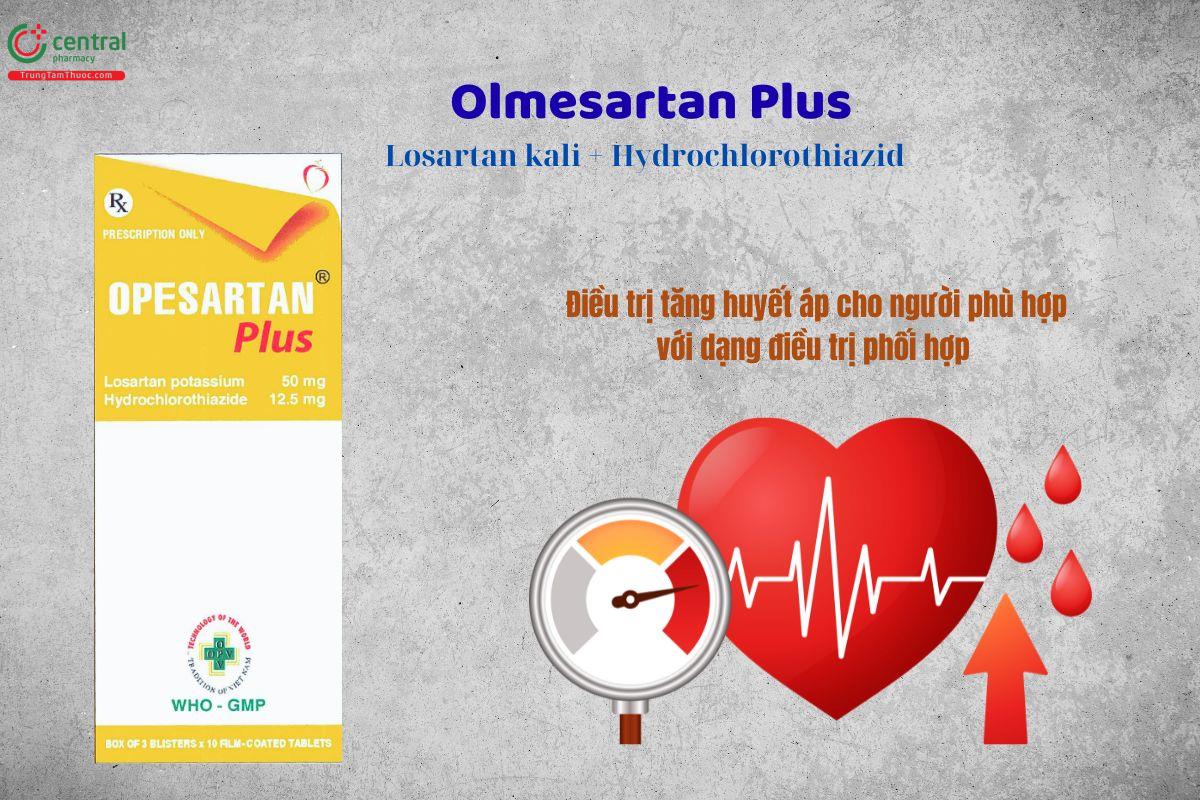 Thuốc Opesartan Plus (Losartan + Hydrochlorothiazide) điều trị tăng huyết áp