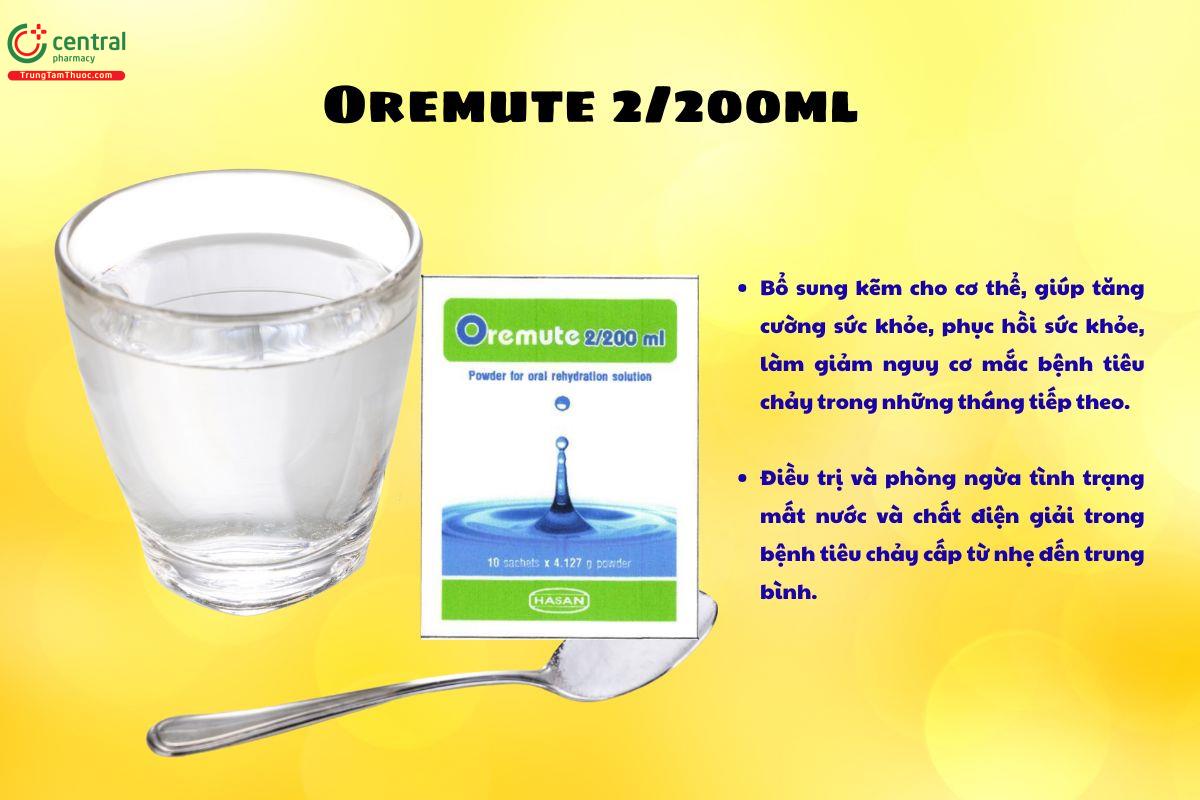 Thuốc Oremute 2/200ml bổ sung Kẽm và chất điện giải cho cơ thể