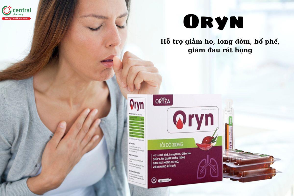 Siro Oryn - Hỗ trợ bổ phế, làm giảm ho, đau rát họng, khàn tiếng