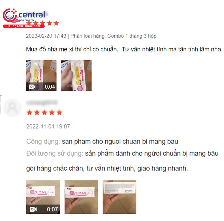 Review về sản phẩm Ovumax