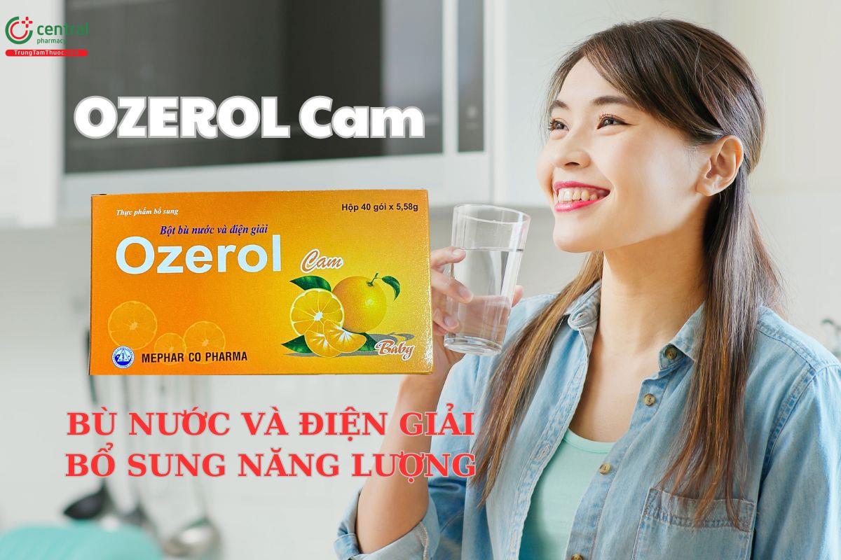 Bột bù nước và điện giải Ozerol Cam bổ sung năng lượng cho cơ thể