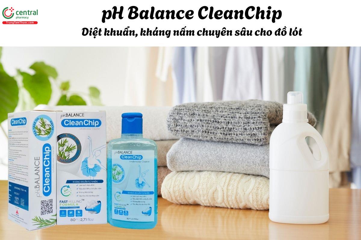 Nước giặt đồ lót pH Balance CleanChip - Làm mềm sợi vải, giúp đồ lót bền hơn
