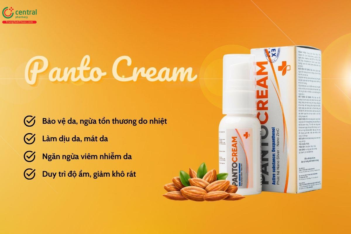 Panto Cream Nano Silver - ZinC làm dịu da, ngừa tổn thương da do bỏng