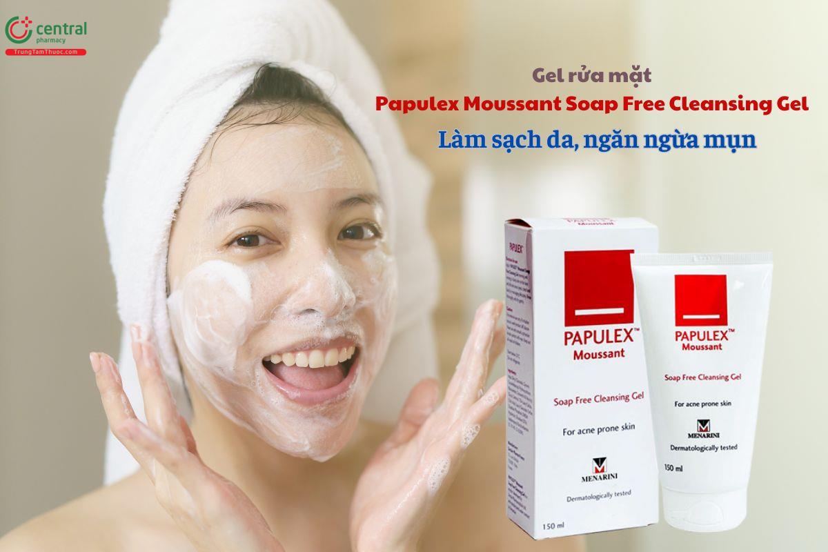 Gel rửa mặt ngừa mụn Papulex Moussant Soap Free Cleansing Gel 150ml