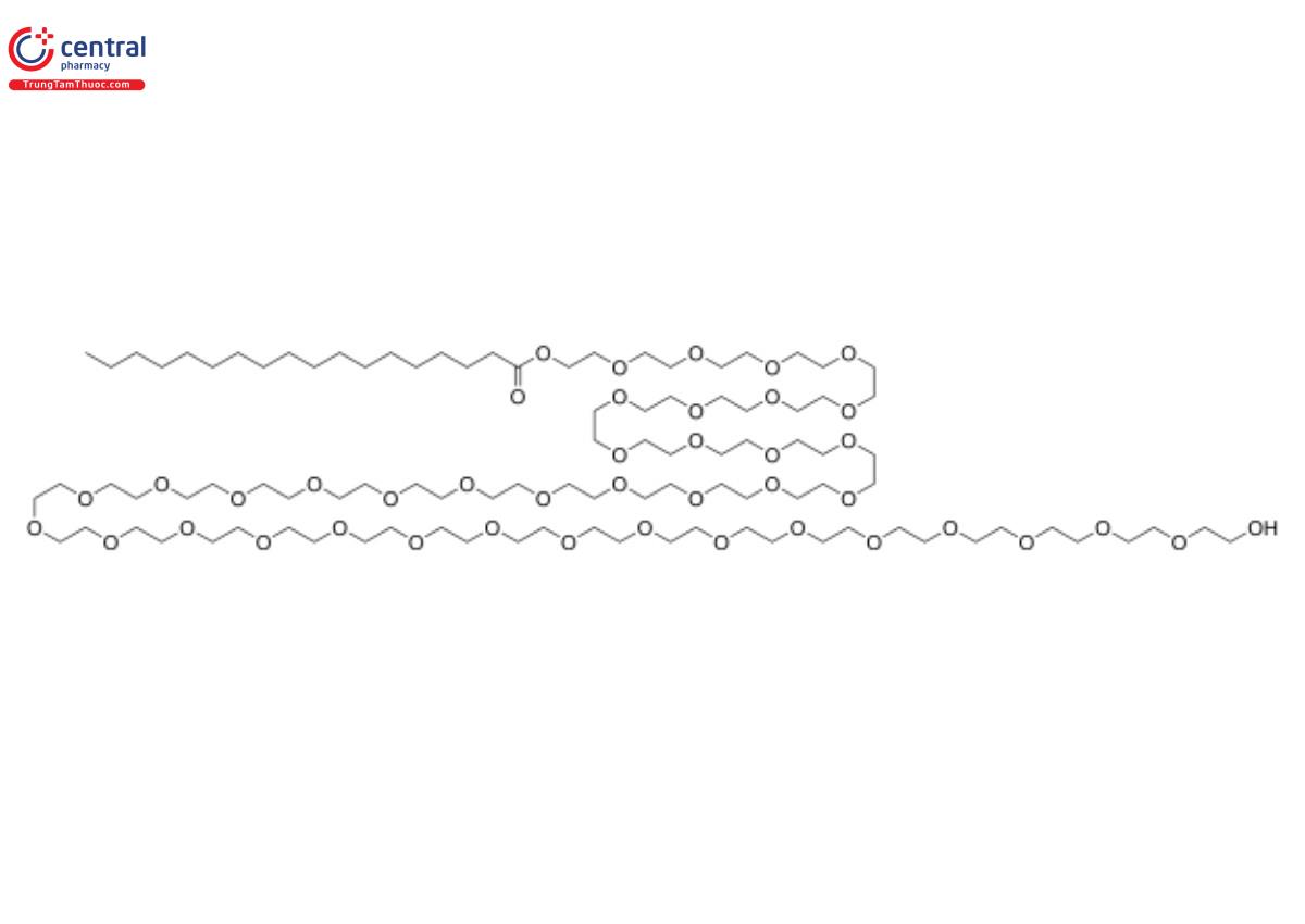 Công thức hóa học của PEG-40 Stearate