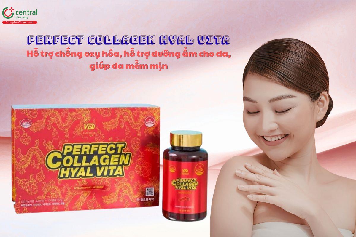 Perfect Collagen Hyal Vita cấp ẩm cho da, chống oxy hóa, làm đẹp da