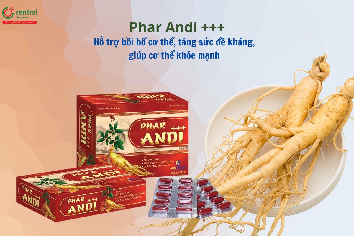 Phar Andi +++ hỗ trợ bồi bổ cơ thể, giảm mệt mỏi, tăng sức đề kháng